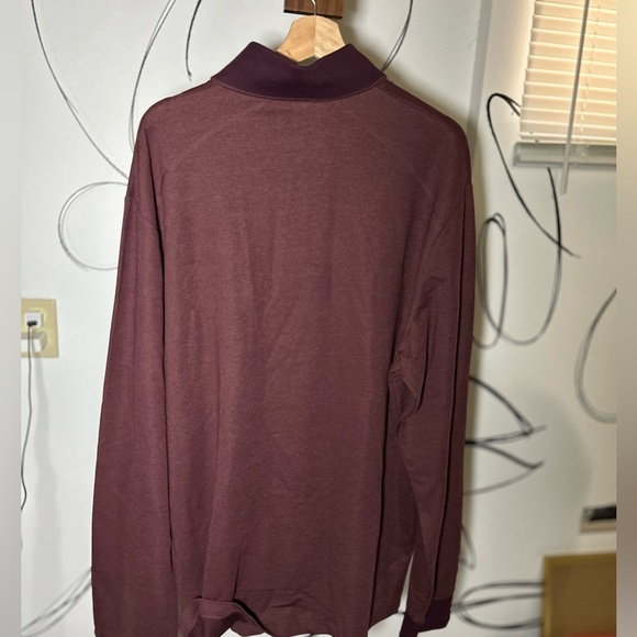 NEW Van Heusen Men’s 3/4 Zip Pullover “Wine Tasting” Burgandy Long Sleeve XLTall - Picture 6 of 6
